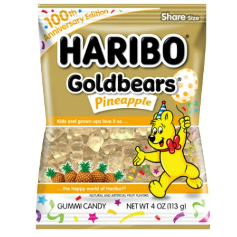 Pineapples Goldbears Gummi Bears Candy 100th Anniversary Edition