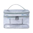 thumbnail image 1 of Bolsa de cosméticos transparente de doble capa NikouMX para mujer almacenamiento llamativa, 1 of 8