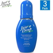 Just A Drop Toilet Personal Odor Reducer and Neutralizer - 6 Ml 3 Pack travel size,Blue Three Pack NEW