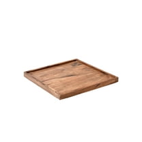 Decorative Square Acacia Wood Tray, Home Decor, 10.5" Square & 0.75" high