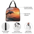 thumbnail image 3 of Pofeuu Sunset Dancing Dolphin B Print Lunch Bag Lunch Box Large Capacity Insulated Lunch Bag for Adult, Leakproof Reusable Lunch Tote Bags for Work, 3 of 5
