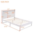 thumbnail image 6 of Royard Oaktree Queen Size Platform Bed with Headboard, Wood Bed Frame with Sockets and USB Ports, 6 of 7