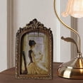thumbnail image 4 of Marco de fotos antiguo Marco de fotos vintage Resina tallada Elegante Mesa y pared 19 cm x 12 cm, 4 of 9