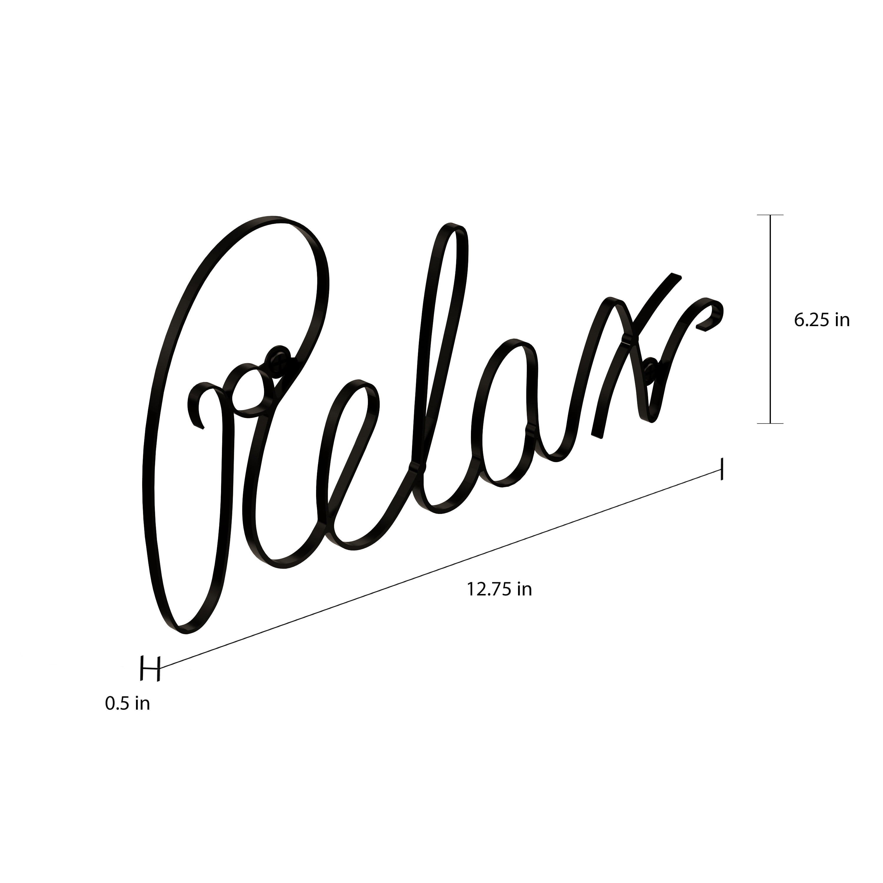 Metal Cutout- Relax Decorative Wall Sign-3D Word Art Home Accent Decor-Perfect for Modern Rustic or Vintage Farmhouse Style by Lavish Home