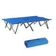thumbnail image 3 of Outsunny 2 Person Folding Camping Cot for Adults,50" Extra Wide Outdoor Portable Sleeping Cot with Carry Bag,Elevated Camping Bed,Beach Hiking,Blue,Blue Steel Garden Outdoor Patio Patio Seating, 3 of 11