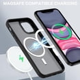 thumbnail image 4 of iPhone 11 Phone Case, iPhone 11 Case [Compatible with MagSafe][Car Mount Supported] Magnetic Translucent Matte Smooth Slim Thin Shockproof Protective Cover for iPhone 11 6.1, 4 of 18