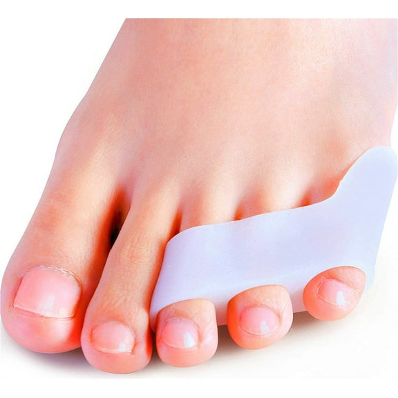 NOGIS Pinky Toe Separators & Protectors, Silicone Little Toe Spacer for Overlapping Toe, Curled Toe, Pinky Hammer Toe, Tailor’s Bunion Pain Relief - 10 Pack
