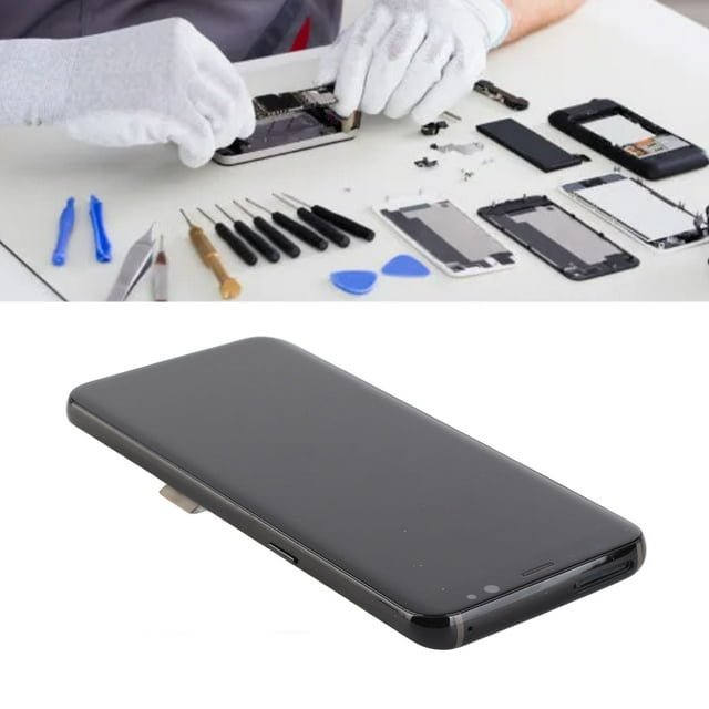 Phone Screen Replacement, 5.8in AM OLED Touch LCD Digitizer with Center Frame and Repair Tool ForGalaxy S8 G950 SM - G950F SM - G950A SM - G950P