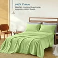 thumbnail image 2 of 700 Thread Count 4 Piece Quality Sheet Set 18 Inch Deep Pocket 100% Egyptian Cotton Color Sage Solid Size Twin, 2 of 7