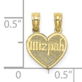 thumbnail image 3 of 10K Reversible Break apart Mizpah Heart Pendant, 3 of 4