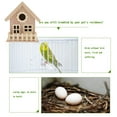 thumbnail image 7 of Creative Wooden Bird Nest with Entrance, Outdoor Garden Bird House, Birds Bed Hut, Decorative Graffiti Design, Bird Supplies, 7 of 7