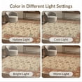 thumbnail image 7 of ODIKA 3'x5' Washable Throw Rug Tone Vintage Abstract Scroll Border Distressed Terracotta Geometric for Entryway, Kitchen, Mudroom, Stain Resistant, Low Profile, Non-Slip, 7 of 7