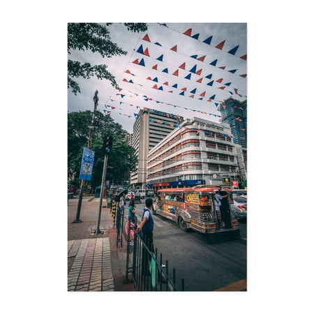 Jeepney in Binondo 02 - Manila Philippines Photography Unframed Wall Art Print 5 x 7 inches