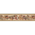 thumbnail image 2 of Feuilles d'Automne Aiguilles de Pin sur Branches Cornes de Pin Automne Papier Peint Bord Design Rétro, Rouleau 15' x 5''', 2 of 3