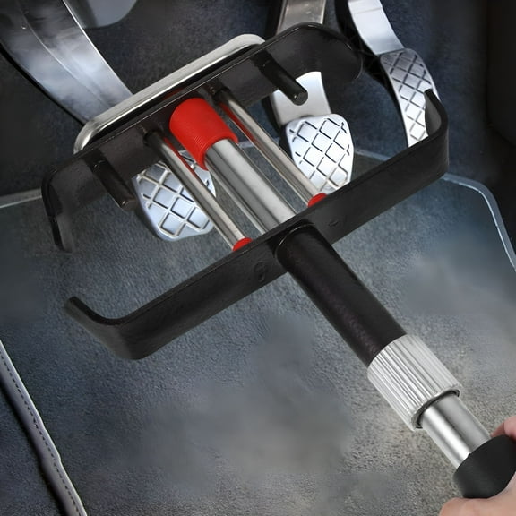 GJX Steering Wheel Brake Lock Black Steel Anti Theft Device for Cars 1Pcs