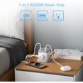 thumbnail image 2 of BESTEK Power Strip with 3 USB & 1 USB-C PD20W Ports, Vertical Cube Mountable Power Outlet Extender with 3 Outlets, 5 Ft Extension Cord Flat Plug and Detachable Base for Easy Mounting, 2 of 7