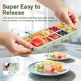 thumbnail image 6 of 2-Pack Ice Cube Trays, 10 Cubes 2 Tbsp. Silicone Freezer Molds with Lids, Reusable Ice Trays for Freezer, Kitchen, RV,  Coffee,BPA Free, Dishwasher Safety 10*2 square-Matcha Green, 6 of 6