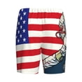 thumbnail image 7 of Daiia American Astronaut Runs Forward Mens Woven Stretch Pajama Short,Short Pajama Pants-Medium, 7 of 7