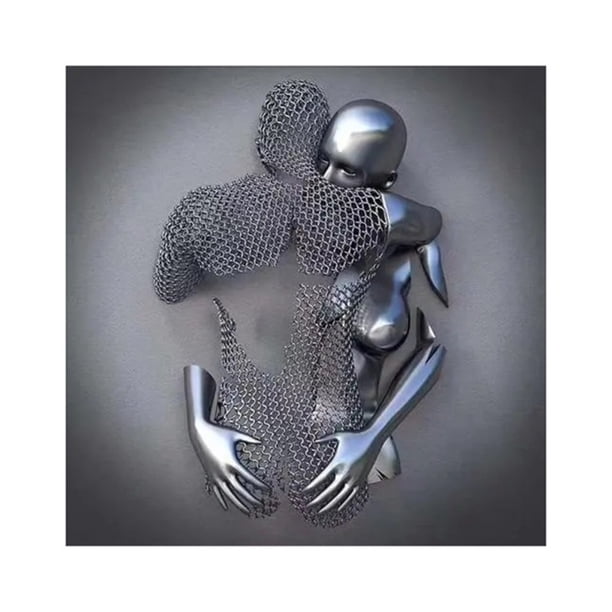 Corazón Arte Moderno Decorativo Metal Figura Estatua Arte Lienzo Pintura Colgante De Pared Sin Marco Decoración De La Habitación Guardurnaity HA045134-01