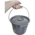 thumbnail image 7 of Vakly Commode Bucket with Lid and Handle - Replacement Pail - 8 Quart / 2 Gallon Capacity - 6 Pack, 7 of 7