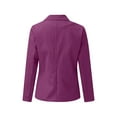 thumbnail image 3 of Innerwin Blazers Solid Color Women Cardigan Jacket Work Shawl Neck Slim Fit Business Jackets Purple S, 3 of 6