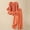 A1_Orange, variant on Plus Size Women's 2 Piece Summer Set Loose Retro Embroidered Linen Cotton Blouse and High Waist Wide Leg Long Trousers Comfort Casual Outfit Vintage Boho 2 Piece Linen Matching Set Hot Pink M