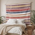 thumbnail image 3 of Red Nordic Style Stripes Large Tapestry for Bedroom Wall Hanging Tapestry, Red Grey Texture Ceiling Backdrop Tapestries Poster Blanket Wall Decor for Teens Room Living Room Dorm 86" x 104", 3 of 8