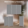 thumbnail image 5 of 3 Panel Room Divider, 6 Ft Tall Folding Privacy Screen Freestanding Room Partition Wall Dividers, 102''W x 20''D x 71''H, Grey, 5 of 7