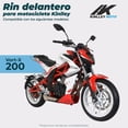 thumbnail image 2 of Rin Completo Delantero 2.5x17 Moto Vort-X200 Blanco Kinlley, 2 of 5