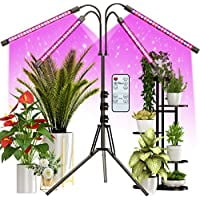

Grow Light with Stand Grow Lights for Indoor Plants with Red Blue Spectrum 10 Dimmable Brightness 4/8/12H Timer 3 Switch Modes Adjustable Gooseneck Suitable for Various Plants Growth(R