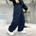 thumbnail image 5 of Nskgu Boys Cargo Pants Oversized Loose Fit Elastic Waist Casual Jogger Pants for Teen Youth, 5 of 5