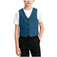 thumbnail image 1 of Odeerbi Chaqueta de Traje de Niños Con Cuello En V Chaqueta de Botón Con Bolsillos Chaqueta de Vestido Formal Para La Fiesta de Boda, 1 of 7