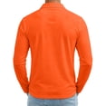 thumbnail image 6 of Hearthz Men Polo Shirts 3 Button Placket Lapel Collar Mens Long Sleeve Tee Shirts Business Casual Mens Golf Polo Shirts Tennis Shirt Orange M, 6 of 6