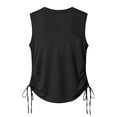 thumbnail image 6 of JIAYUE Women's Athletic T-Shirt Breathable Performance Sleeveless Round Neck Pure Color For Workouts Gym Running And Daily Wear Wicking Comfortable Tops For Female, 6 of 6