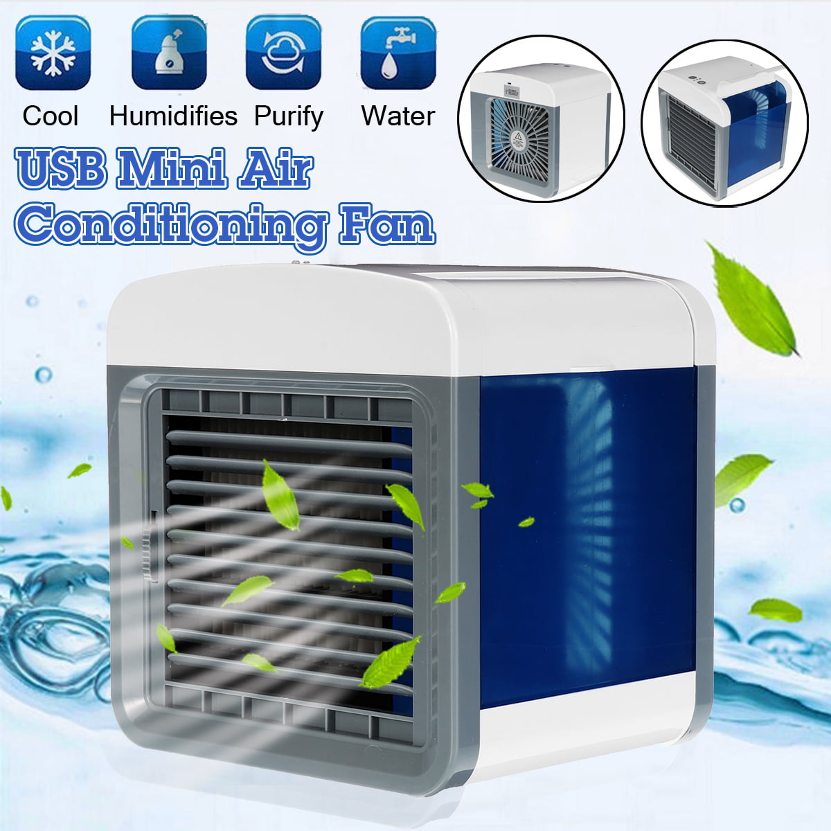USB Move Portable Car Cooler Air Conditioner Mini Cooling ...