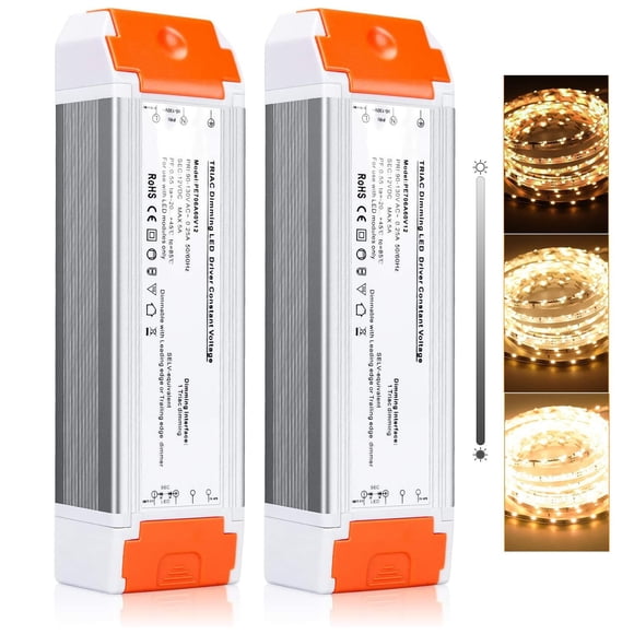 LEDMO LED Driver 60W 12V DC Quiet Operation Universal Regulated Dimmable Power Supply Input/Output Isolation Protection Transform