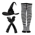 thumbnail image 3 of Conjunto de disfraces de Halloween, accesorios para regalos de fiesta, sombreros, sombreros, calcetines hasta el muslo Negro jinwen Disfraz De Bruja De Halloween, 3 of 5