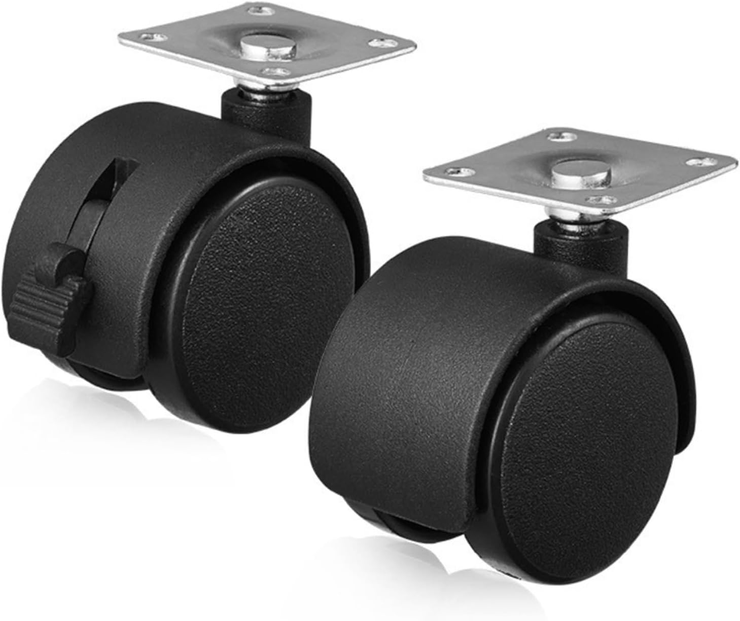 Gamvdout Swivel Stem Castor 4pcs Black Office Chair Caster Wheels 1\u2018' Roller 360 Degree Swivel Casters For Drying Rack Office Furniture Hardware Castor Wheels
