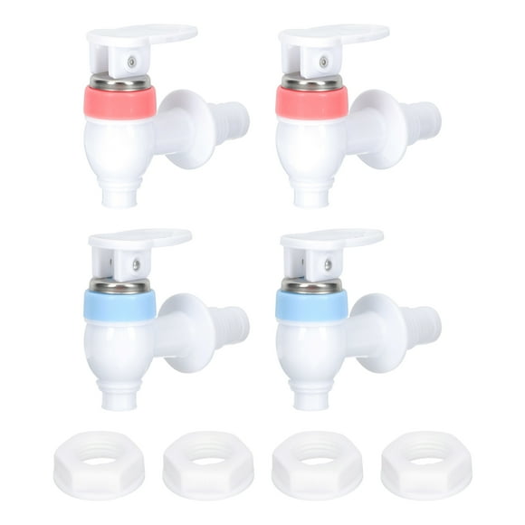 SHISUYAN 4 Sets Hot Cold Water Spigot Replacements Plastic Water Cooler Faucets Parts