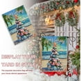 thumbnail image 4 of Merry Christmas Tree Beach Decorative Garden Flag, Xmas Coastal Starfish Shell Yard Outside Decorations, Nautical Winter Holiday Burlap Outdoor Small Home Decor Double Sided 12.5 x 18, 4 of 6