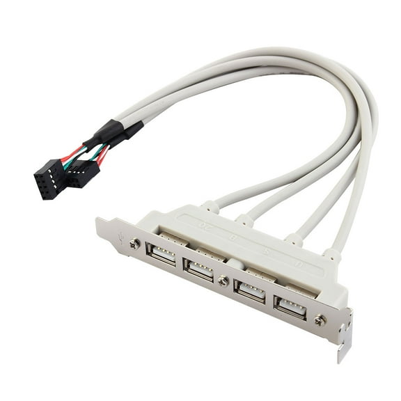 Unique Bargains USB 2.0 4 Ports Adapter Cable Rear Panel Header Bracket Ynlvt Networking Cables