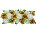thumbnail image 1 of Chemin de Table Panneau de Fleurs Roses pour Porte Arquée Chemin de Table Mariage Doré et Blanc, 1 of 7