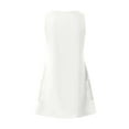 thumbnail image 4 of Mohiass V Neck Sleeveless Tank Summer Dresses for Women Solid Color Beach 2024 Casual Boho Dress White XL, 4 of 7
