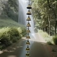 thumbnail image 4 of Metal Wind Chime Feng Shui | 19" Bronze Outdoor Indoor Garden Decor • Durable Melodic Chimes • Soothing Sound • Retro Elegant Hanging Ornament • Patio Porch Courtyard Accent, 4 of 6