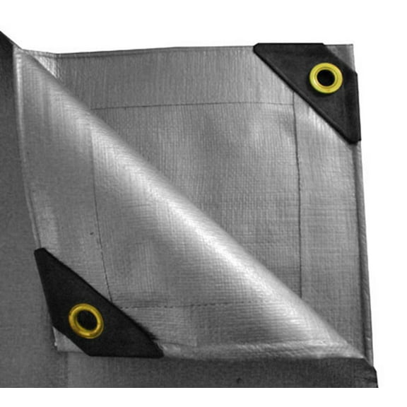 "UST Inc. 12 x 16 Heavy Duty Canopy Tarp - Silver 12 mil"