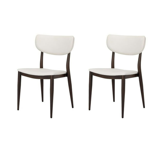 Adern Modern Dining Chair White PU (Set of 2)