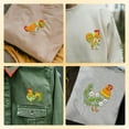 thumbnail image 6 of 34Pcs Floral Chicken Water Soluble Hand Sewing Stabilizers 8.3"x11.7" Flower Chiken Embroidery Pattern Stabilizer 4 Sheets Animal Stick and Stitch Embroidery Paper Sticker, 6 of 7