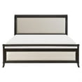 thumbnail image 2 of Bron Queen Bed with Sleigh Headboard Design- Beige Upholstery- Solid Wood, 2 of 6