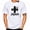 white, variant on Men's Short Sleeve Crew Neck Funny Men Cross Print T-Shirt Ideal for Golf, Tennis, or Any Outdoor Summer Activity