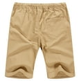 thumbnail image 5 of JWD Men’s Linen Shorts Casual Drawstring Summer Beach Shorts US XXX-Large Khaki, 5 of 5